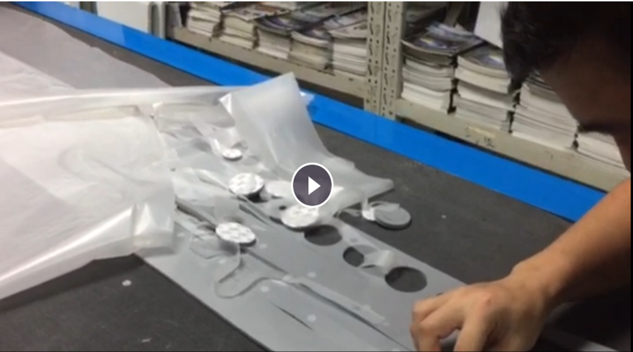 Silicone rubber cutting